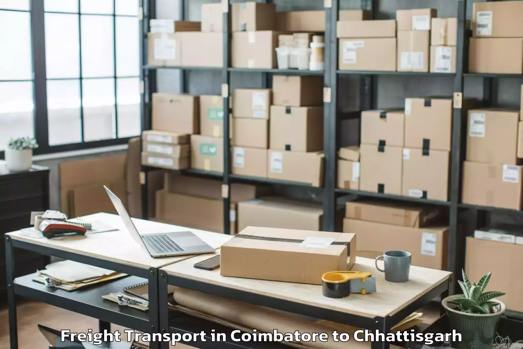 Get Coimbatore to Kumhari Freight Transport